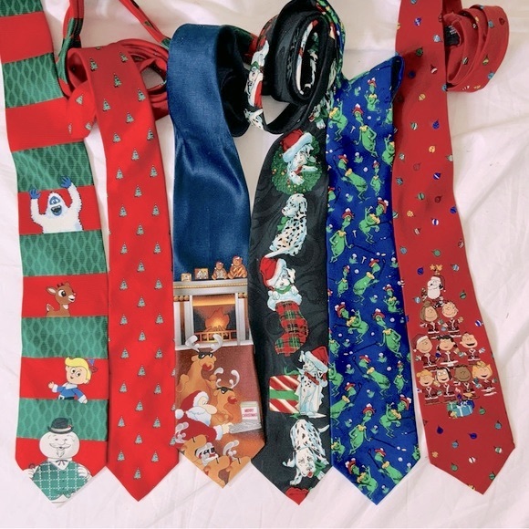 VINTAGE Christopher Hart Silk Festive Holiday Tie UNISEX - Picture 3 of 8